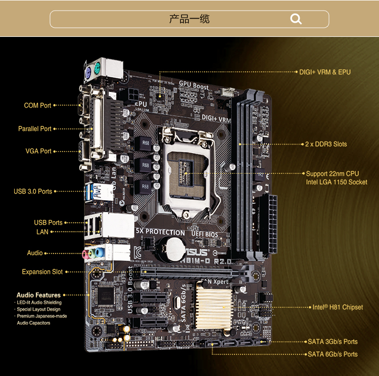 华硕(asus)h81m-d r2.0主板(2片装)下单即送顺达九叶