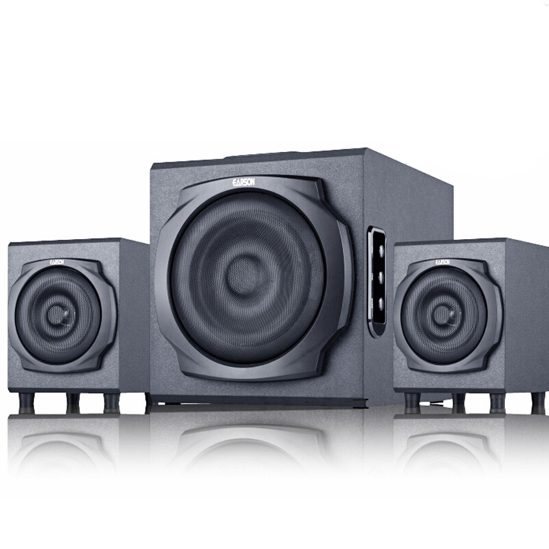 earson/耳神 er-2537多媒体音箱 插卡有源音响 木质2.1电脑音箱
