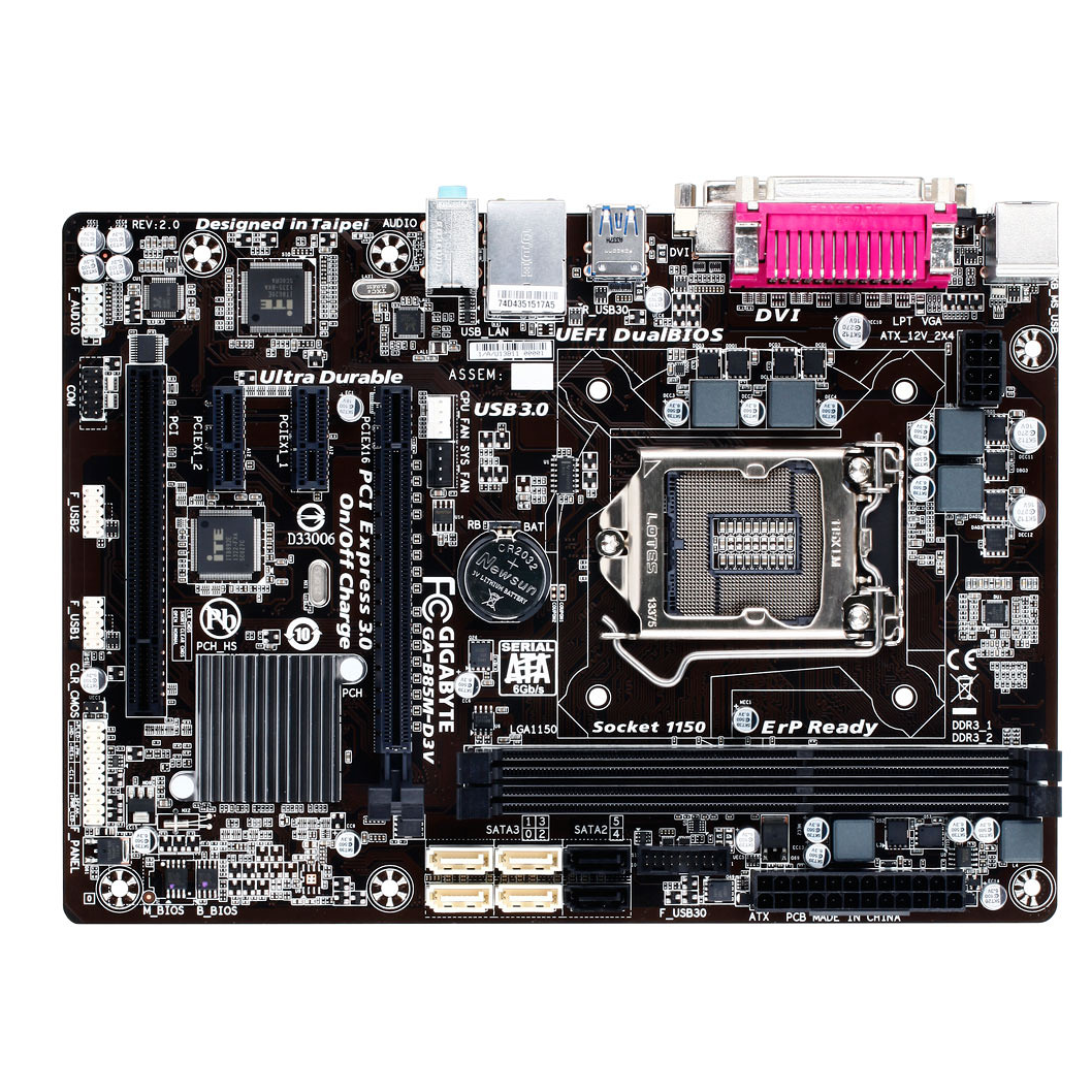 技嘉(gigabyte)b85m-d3v主板 (intel b85/lga 1150)