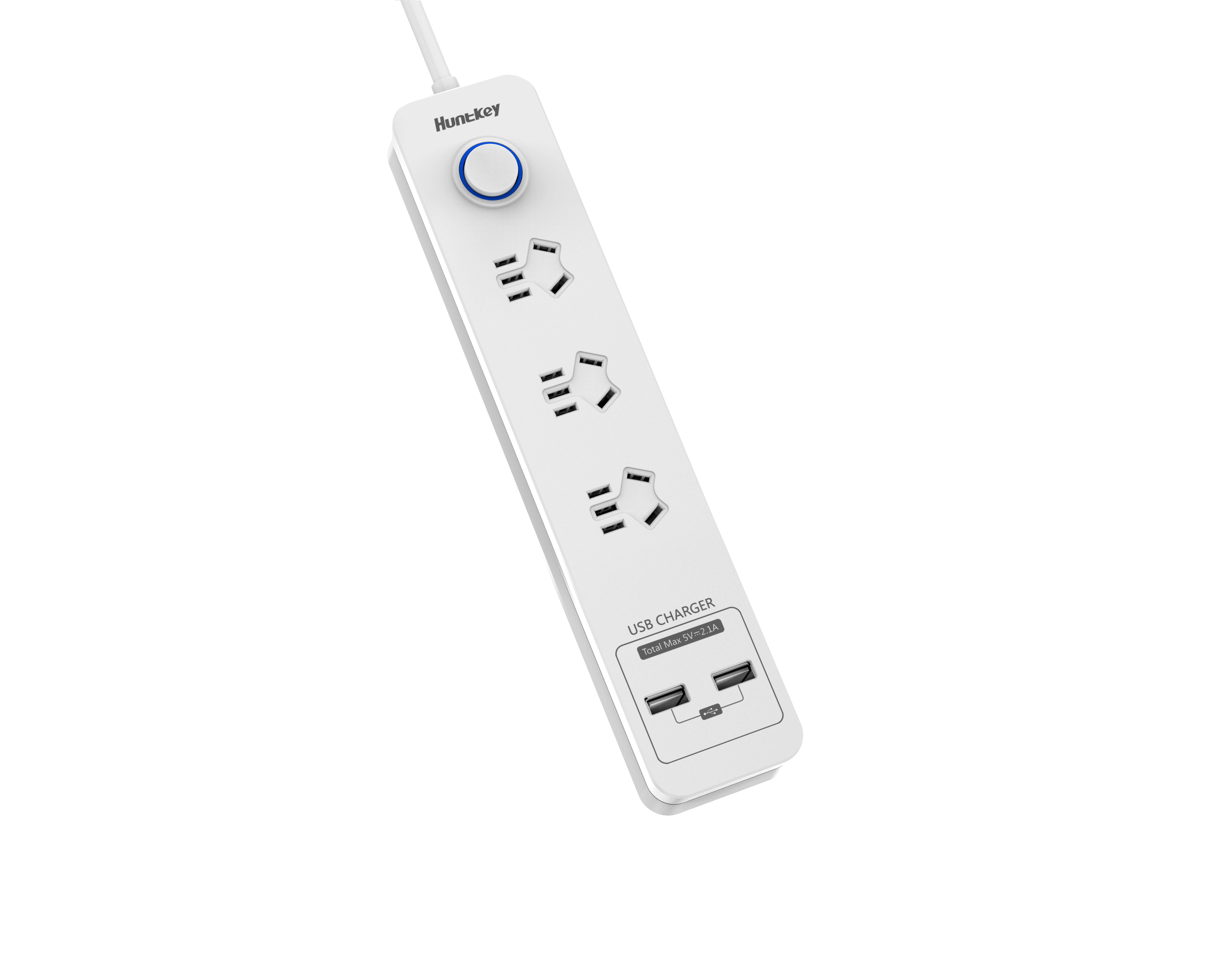 航嘉(huntkey)usb快充排插 sst307 小u插线板 2.1a充电接线板(十个装)